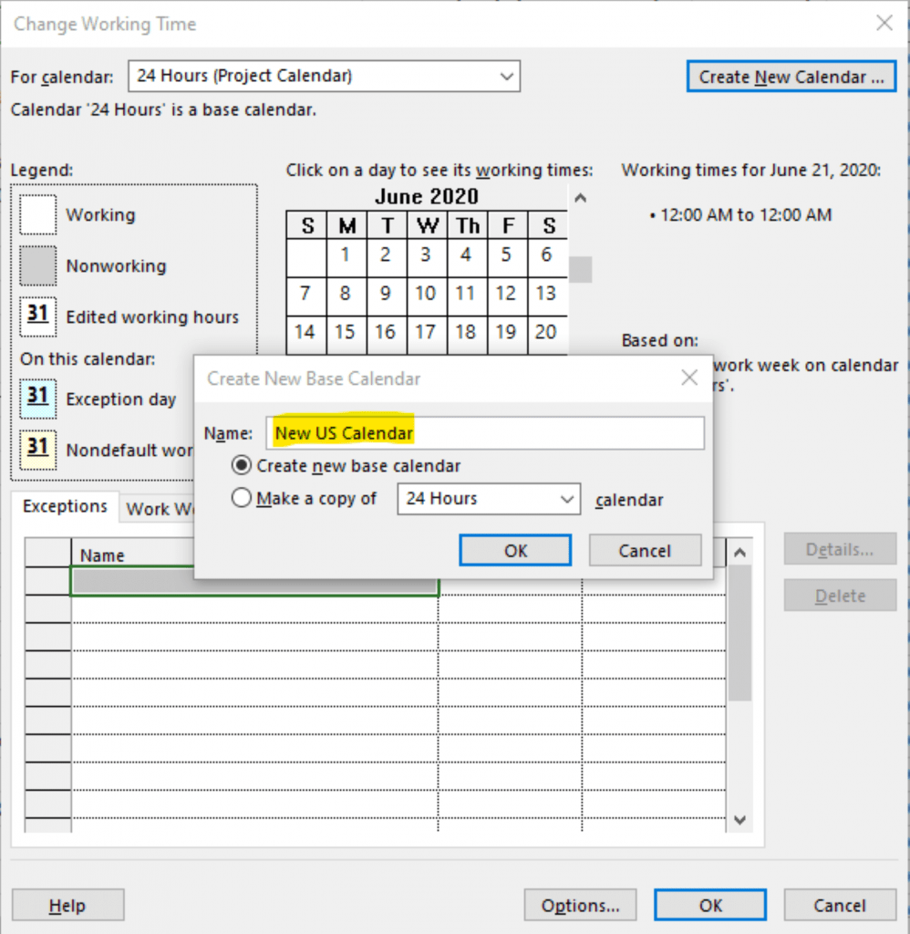 Creating Special Calendars In MS Project MS Project