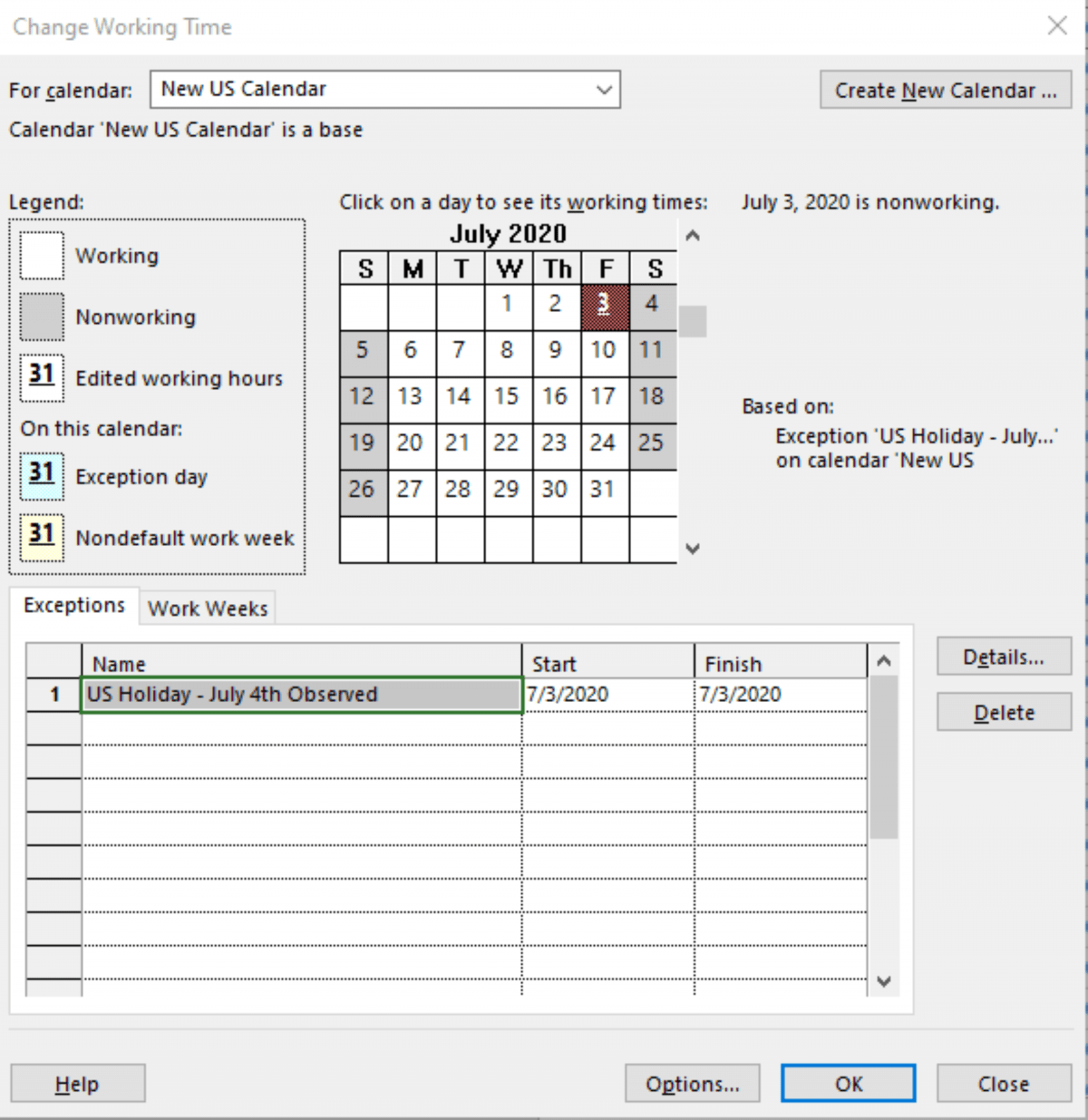 Creating Special Calendars In MS Project | MS Project