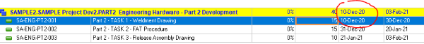 15_Proj 2 affected by duration update to Proj1