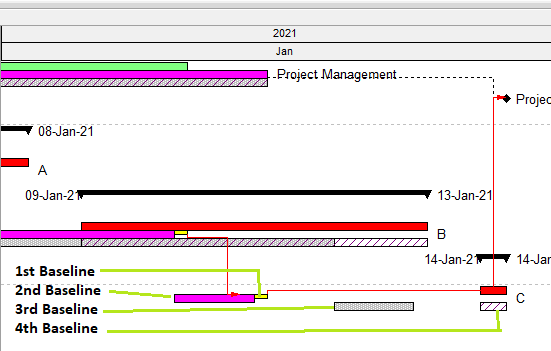 Display 4 baselines