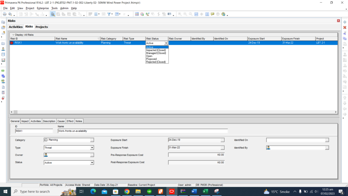 How to Add Risks in Primavera P6 | Risk Management in CPM