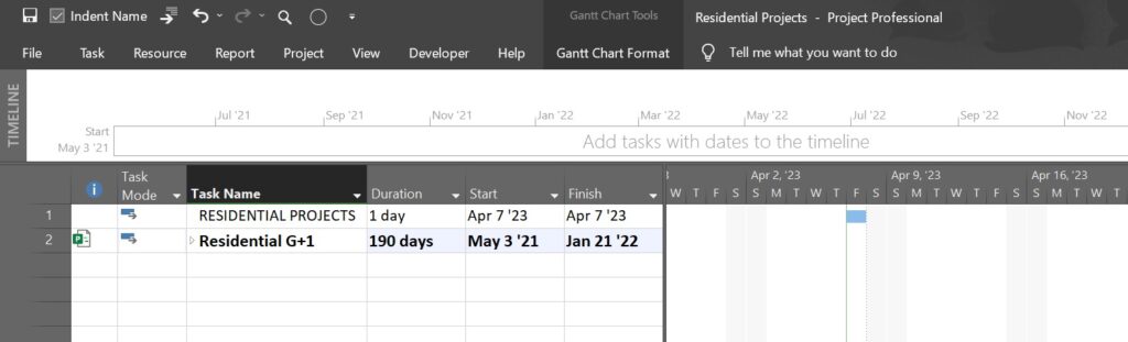 Multiple sub projects in Ms project