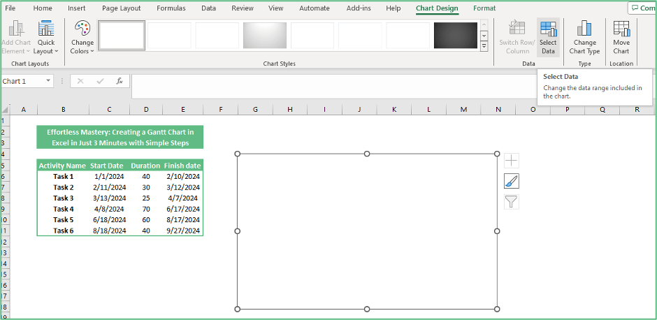 Create a Gantt Chart in Excel